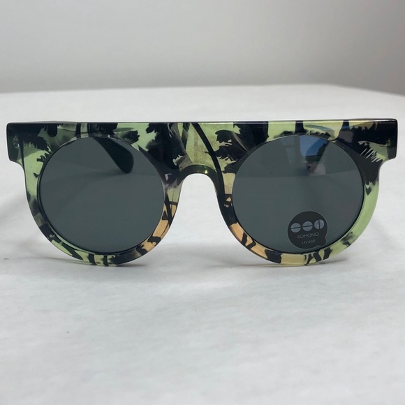 KOMONO Hippolyte Palms Sunglasses NEW green black shield style - Picture 6 of 10